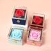Rotating Soap Flower Rose Gift Box Creative Rotating Rose Jewelry Packaging Box Valentine's Day Gift For Women_maomaolike.com