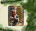 Border Collie And Santa Claus Porcelain Ornament Christmas Tree Hanging Decorations For Home Christmas Holiday, Rectangle, Gift, Multicolor_maomaolike.com