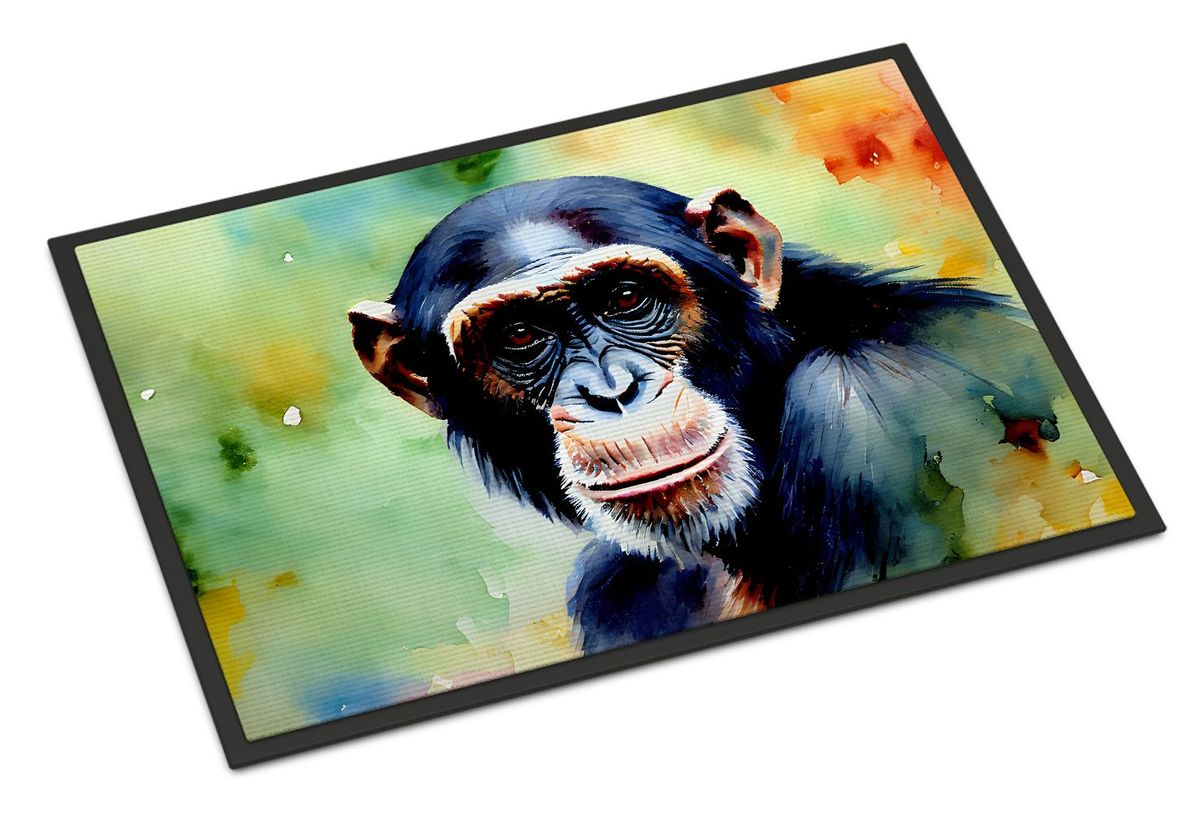 Chimpanzee Doormat Front Door Mat Indoor Outdoor Rugs For Entryway, Non Slip Washable Low Pile, 24H X 36W_maomaolike.com
