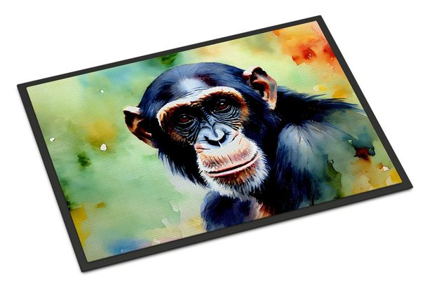 Chimpanzee Doormat Front Door Mat Indoor Outdoor Rugs For Entryway, Non Slip Washable Low Pile, 24H X 36W_maomaolike.com