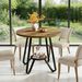 Round Dining Table, Small Kitchen Table With Open Shelves For 2_maomaolike.com