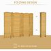 Folding Room Divider Screen 6 Panel 6 Tall Privacy Screen Freestanding Wood Partition For Home Office, Nature Wood_maomaolike.com
