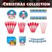 Christmas 10-piece Set Set Party Supplies Snowman Disposable Tableware Paper Plates And Napkins Banners Plastic Tablecloths Cutlery Serves 60 For Merry Christmas Party Home Indoor Outdoor Decor_maomaolike.com