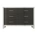 Elegant High Gloss Dresser With Metal Handle,Mirrored Storage Cabinet With 6 Drawers For Bedroom,Living Room_maomaolike.com