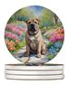 Shar Pei Spring Path Large Sandstone Coasters Pack Of 4 Absorbent Round Coasters Decor Gifts For Men Or Women, 4 In, Multicolor_maomaolike.com