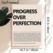 Progress Over Perfection Motivational Painting Poster, Minimalist Typographic Art Poster, Inspirational Text Design To Boost Motivation, Ideal For_maomaolike.com