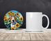 English Bull Terrier In Sunflowers Large Sandstone Coasters Pack Of 4 Absorbent Round Coasters Decor Gifts For Men Or Women, 4 In, Multicolor_maomaolike.com