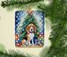 Beagle Christmas Reindeer Porcelain Ornament Christmas Tree Hanging Decorations For Home Christmas Holiday, Rectangle, Gift, Multicolor_maomaolike.com