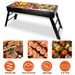 Foldable Charcoal BBQ Grill Stainless Steel Grill Net Easy Setup Portable Tabletop Barbecue Grill For Camping Picnic Outdoor Party Backyard_maomaolike.com