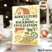 Agriculture Themed Painting Poster, Vintage Rustic Farm & Livestock Scene Poster, Inspirational Agriculture Quote Design Ideal For Home Office_maomaolike.com