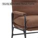 Modern Accent Chair, Reclining Chair With Adjustable Backrest, Corduroy Chair With Metal Frame, Reading Chair, Comfy Lounge Chair For Living Room, Bedroom, Office, Brown_maomaolike.com
