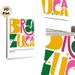 Brazilian Brazuca Typography Painting Poster, Vibrant Color-blocked Graphic Lettering Poster, Artistic Typographic Decor Suitable For Living Room_maomaolike.com