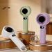 Fresh-style Printed Handheld Mini Rechargeable Hanging For Students, Summer Outdoor Three-speed Electric Fan Wholesale_maomaolike.com