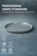 Mars 6 Pieces Salad Plates, 8 Inch Plate Set, Scratch Resistant, Stoneware Dinnerware, Kitchen Modern Rustic Serving Dishes, Dark Gray_maomaolike.com
