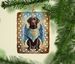 Chocolate Labrador Retriever My Angel Porcelain Ornament Christmas Tree Hanging Decorations For Home Christmas Holiday, Rectangle, Gift, Multicolor_maomaolike.com