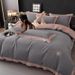 Wholesale Nordic Style Autumn Winter 100s Double Stitched Pure Cotton Brushed Four-Piece Thickened Warm Solid Color All-Cotton 4-P_maomaolike.com
