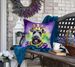 Kerry Blue Terrier King Of Mardi Gras Throw Pillow Machine Washable, Indoor Outdoor Decorative Pillow For Couch, Bed Or Patio, 18Hx18W_maomaolike.com