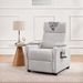 Recliner Chair, Classic And Traditional Manual Recliner Chair With Comfortable Arms And Back Single Sofa For Living Room, Light Gray_maomaolike.com