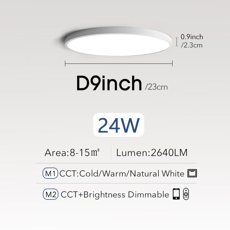 YCDC Smart Led Light 0.9-inch Indoor Bedroom Large Ceiling Light Modern Ceiling Lamp Ultra-thin Led Ceiling Light For Room_maomaolike.com