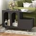 Mobile End Table With Lockable Wheels, Cream Style Side Table With Storage Drawer, 11.8inch Narrow Nightstand With Multi-layer Storage, Living Room_maomaolike.com