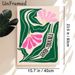Floral "Good Trouble" Typography Painting Poster, Soft-toned Retro Graphic Poster, Unique Artistic Floral Design, Ideal For Living Room, Bedroom_maomaolike.com