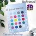 Clear Winter Color Palette Painting Poster, Frosty Branch & Vibrant Color Dots Poster, Offers Winter-inspired Color Scheme References, Ideal For_maomaolike.com
