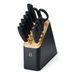 Beautiful 12 Piece Stainless Steel Knife Set Block Soft Grip Handles Black Sesame By Drew Barrymore_maomaolike.com