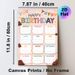 Birthday Tracker Painting Poster, Colorful Playful Hand-drawn Style Poster, Functional Design To Record Monthly Birthdays, Suitable For Office, Home_maomaolike.com