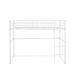 Metal Loft Bed Twin Size, Loft Bed Frame With Safety Guard Rails & Flat Ladder, Twin Loft Bed For Kids Teens Adults, White_maomaolike.com