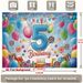 5th Birthday Party Banner - 2D Flat Polyester Garland Balloon Backdrop, Wall Hanging Photo Props, Party Decor_maomaolike.com