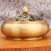 Brass Dragon And Phoenix Burner Double Fish Lotus Indoor Fireproof Cotton Gourd Incense Holder Metal Craft Ornament Wholesale_maomaolike.com