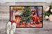 Dachshund Cozy Christmas Doormat Front Door Mat Indoor Outdoor Rugs For Entryway, Non Slip Washable Low Pile, 24H X 36W_maomaolike.com
