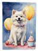 American Eskimo Happy Birthday House Flag Large Porch Sleeve Pole Decorative Outside Yard Banner Artwork Wall Hanging, Polyester, House Size, Multicolor_maomaolike.com