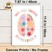 Floral Brain "We All Think Differently" Painting Poster, Pastel-toned Whimsical Flower-filled Brain Art Poster, Promotes Inclusive Positive Mindset_maomaolike.com