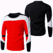Men's Clothing new spring and autumn men's jacket sweatshirt fashion 3 color stitching men's casual Korean version pullover sweatshirt_maomaolike.com