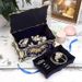 Vintage Metal Jewelry Box - Two Layer Rectangular Trinket Organizer Storage Box Ornate Treasure Chest Box Jewelry Decorative Box Keepsake Gift Box Case For Women Girls_maomaolike.com