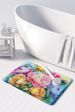 Peonies In Watercolor Memory Foam Kitchen Mat Machine Washable Anti-Fatigue Mat Cushion Comfort Bath Mat Or Kitchen Rug_maomaolike.com