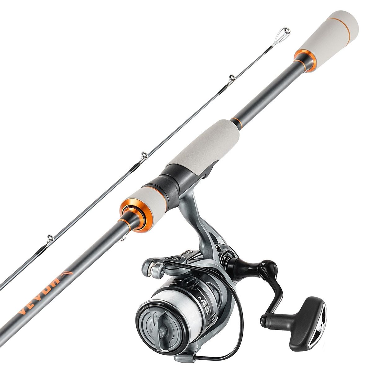Rod And Fishing Reel Combo, IM6 Fiberglass & Carbon Fiber Spinning Rod And Reel Combo, Bass Fishing Pole With 6.5 Ft Two-Piece Rods, 6+1 Ball Bearings, Stainless Steel Guides With Ceramic Rings_maomaolike.com