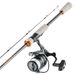 Rod And Fishing Reel Combo, IM6 Fiberglass & Carbon Fiber Spinning Rod And Reel Combo, Bass Fishing Pole With 6.5 Ft Two-Piece Rods, 6+1 Ball Bearings, Stainless Steel Guides With Ceramic Rings_maomaolike.com