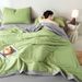 Washed Summer Blanket - 100% Cotton Lightweight Comforter For Air-Conditioned Rooms_maomaolike.com
