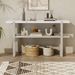 Retro Elegant Console Table With Marble-Effect Top And Versatile Storage Solutions For Entryway And Living Room_maomaolike.com