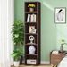 Corner Bookcase, Modern 6-Tier Narrow Cube Display Shelves_maomaolike.com