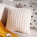 Household Accessories Rabbit Fur Pillow Living Room Sofa Cushion Solid Color Plaid Plush Pillowcase_maomaolike.com