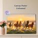 Running Horses Painting Poster, Vibrant Realistic Sunset Grassland Scene Poster, Dynamic Energetic Design, Ideal For Living Room And Office Wall Decor_maomaolike.com