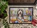 Decorating Easter Bearded Collie Doormat Front Door Mat Indoor Outdoor Rugs For Entryway, Non Slip Washable Low Pile, 24H X 36W_maomaolike.com