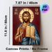 Jesus Christ Orthodox Icon Painting Poster, Traditional Gilded Religious Iconographic Style Poster, Reverent Spiritual Decor Suitable For Home, Chapel_maomaolike.com