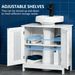 White Bathroom Under Sink Cabinet Vanity Unit With Adjustable Shelf Space Saver_maomaolike.com