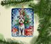 Schnauzer Christmas Reindeer Porcelain Ornament Christmas Tree Hanging Decorations For Home Christmas Holiday, Rectangle, Gift, Multicolor_maomaolike.com