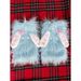 Blue curly hair long ear bow snow monster subculture y2k long hair two color leg sets pile pile socks_maomaolike.com