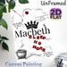 Macbeth Themed Painting Poster, Dark Gothic Literary Art Poster, Showcases Iconic Quotes & Symbolic Elements, Ideal For Study And Literary_maomaolike.com